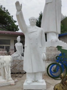 毛泽东汉白玉石像